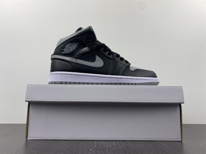 AIR JORDAN 1 MID BLACK GREY BQ6472-007