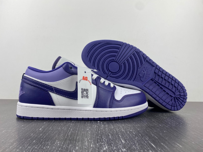 Air Jordan 1 Low White Purple 553558-515