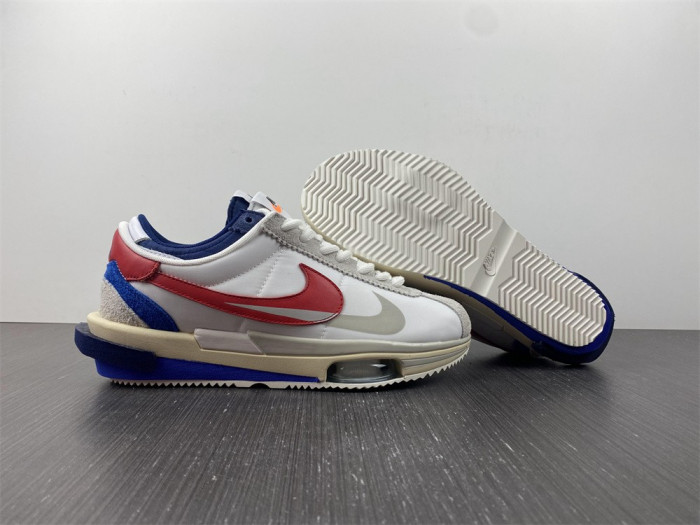 sacai x Nike Cortez 2022 White Red Blue DQ0581-100