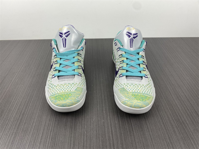 Nike Zoom Kobe 9 IX Grey Green Purple Shoes 630487-005