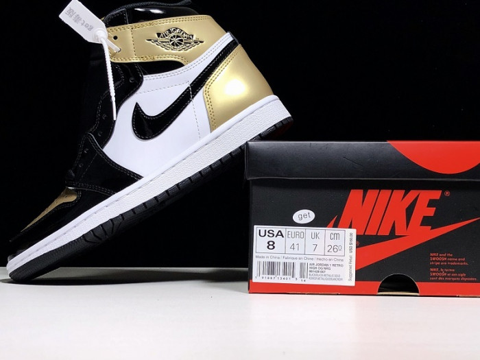 Air Jordan 1 Retro High Glod Toe 861428-007