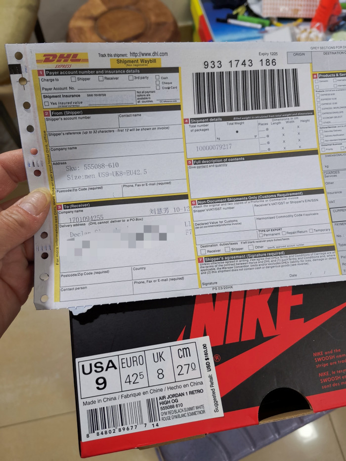 Air Jordan 1 Retro High OG Bred Toe 555088-610