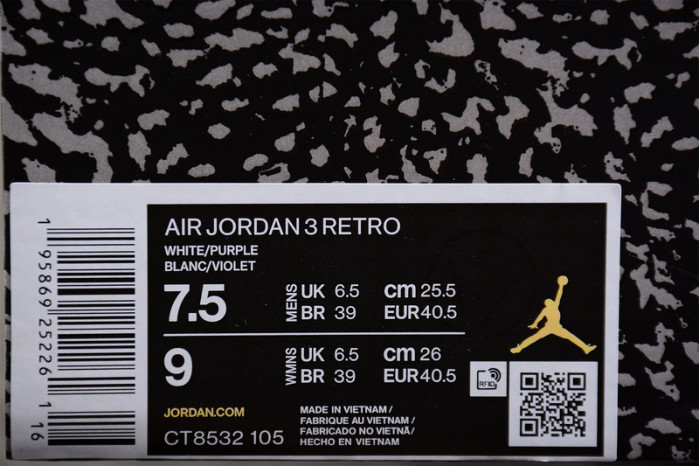 Air Jordan 3 Dark Iris CT8532-105