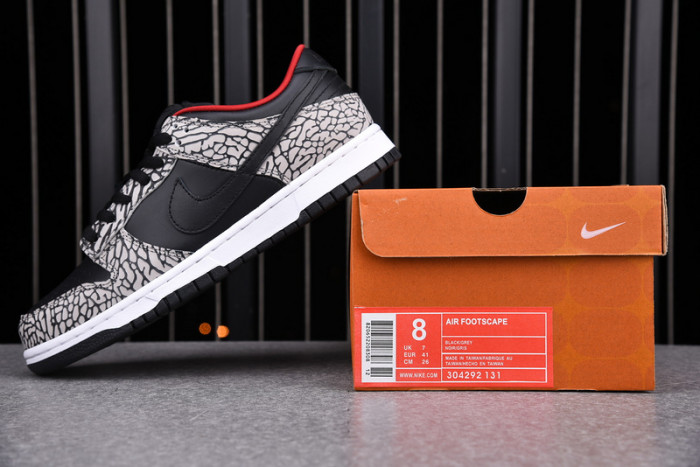 NIKE DUNK SB LOW BLACK CEMENT 304292-131