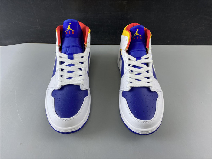 JORDAN 1 MID ROYAL BLUE LASER ORANGE 554724-131