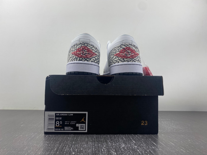 Air Jordan 1 Low Phat White Cement Grey 338145-162