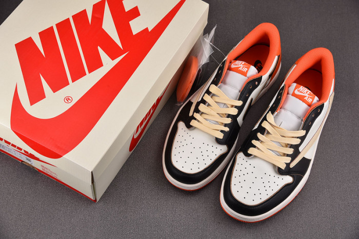 TRAVIS SCOTT X AIR JORDAN 1 LOW SAIL/WHITE/ROYAL ORANGE DM7866 - 9 82