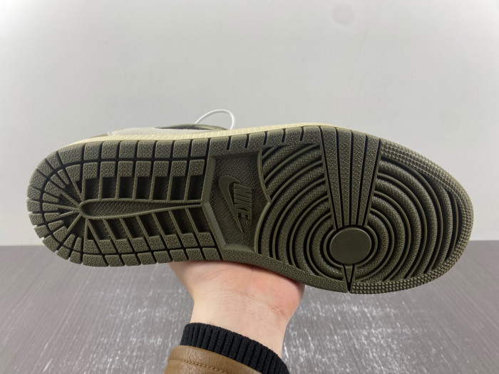TRAVIS SCOTT AIR JORDAN 1 LOW OG BLACK OLIVE DM7866-002