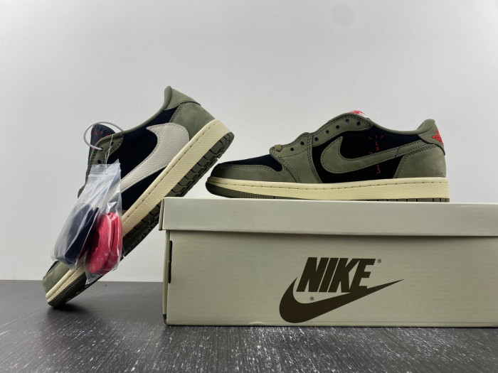 TRAVIS SCOTT AIR JORDAN 1 LOW OG BLACK OLIVE DM7866-002