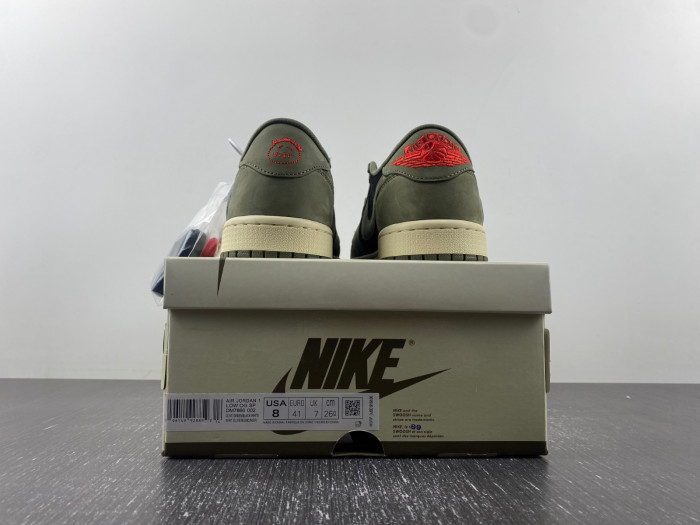 TRAVIS SCOTT AIR JORDAN 1 LOW OG BLACK OLIVE DM7866-002