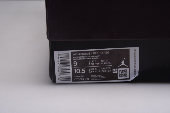 AIR JORDAN 4 RETRO PSG PARIS SAINT-GERMAIN CZ5624-100