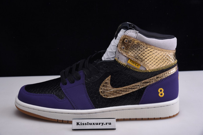 KOBE BRYANT X AIR JORDAN 1 HIGH OG BLACK-PURPLE 555088-171