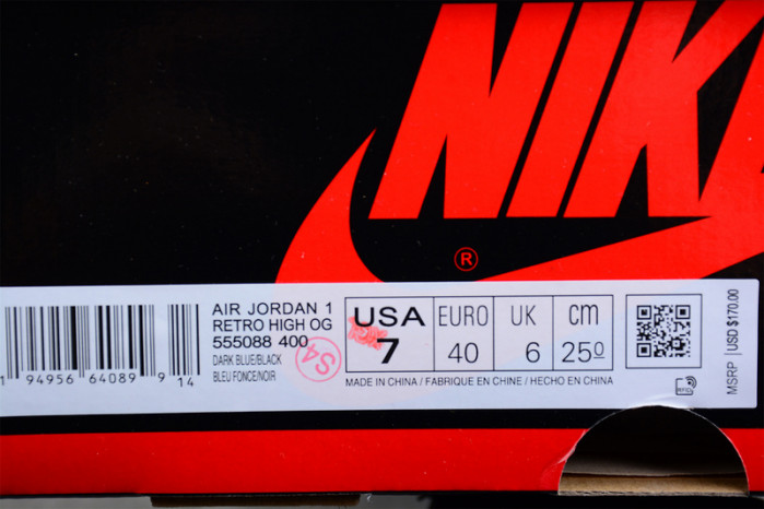 Air Jordan 1 Dark Marina Blue 555088-400