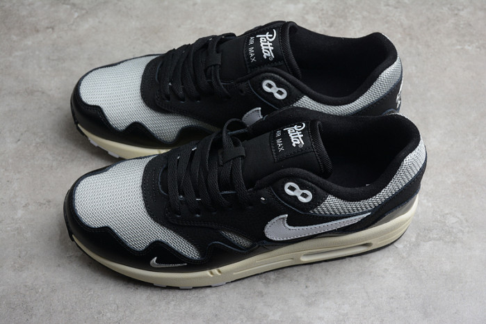 Patta Nike Air Max 1 Black Silver DQ0299-001