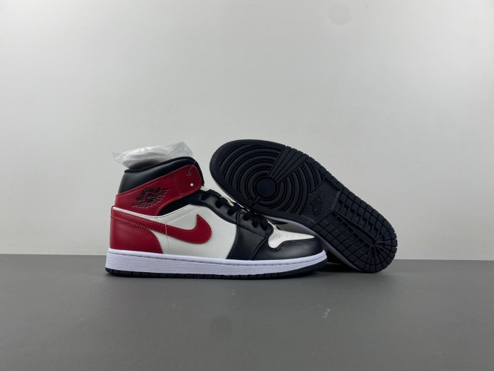 AIR JORDAN 1 MID WOMENS BLACK TOE BQ6472-160