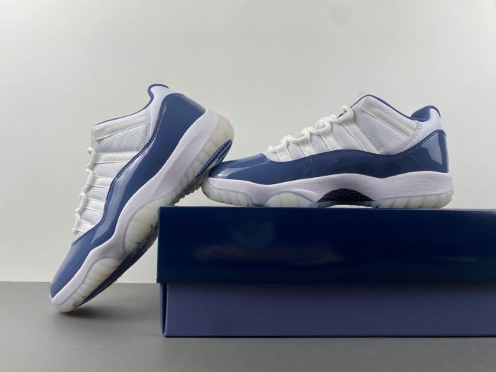 AIR JORDAN 11 LOW RETRO WHITE MIDNIGHT NAVY | FV5104-104