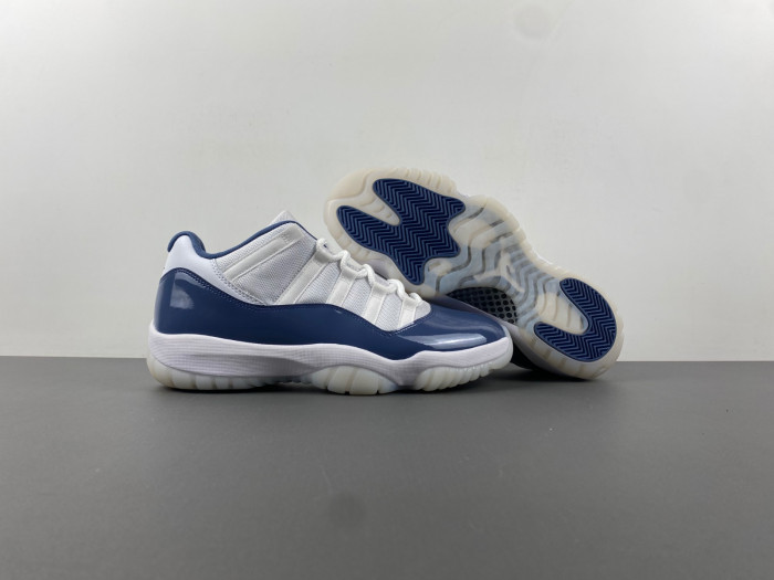 AIR JORDAN 11 LOW RETRO WHITE MIDNIGHT NAVY | FV5104-104